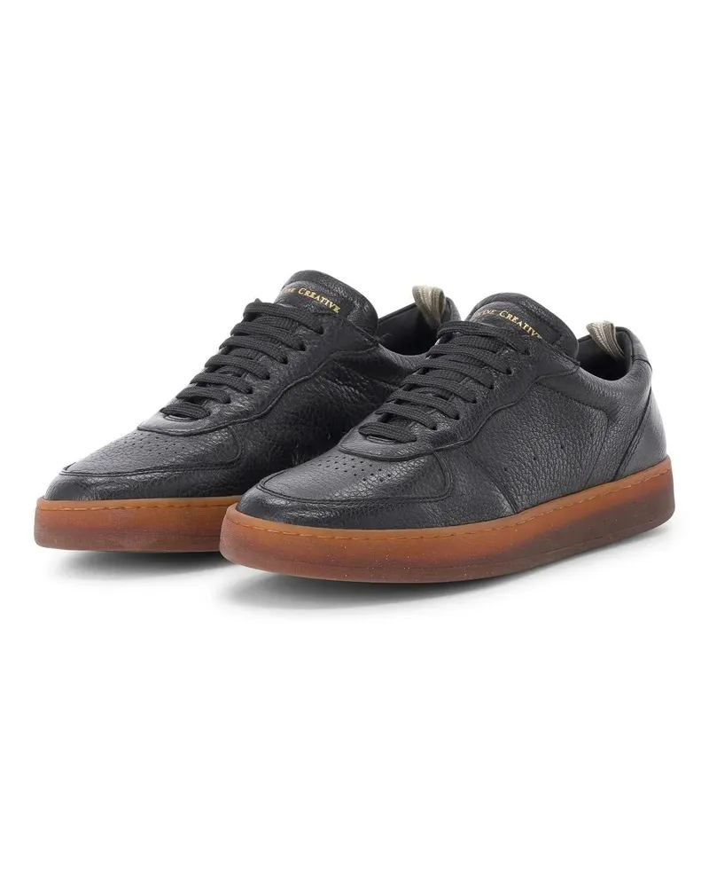 Officine Creative Italia Low-Top Sneaker Sneaker Asset aus Leder schwarz Schwarz
