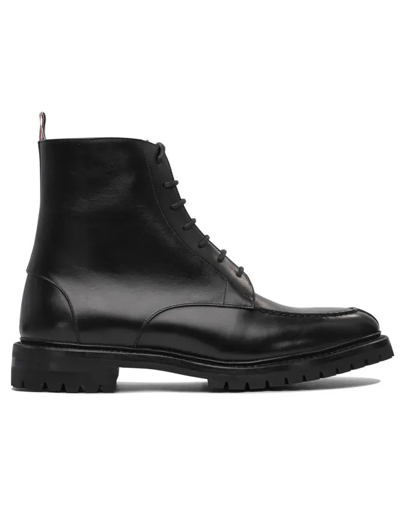 Thom Browne Stiefel Smooth Calf Leather Ankle Boots schwarz Schwarz