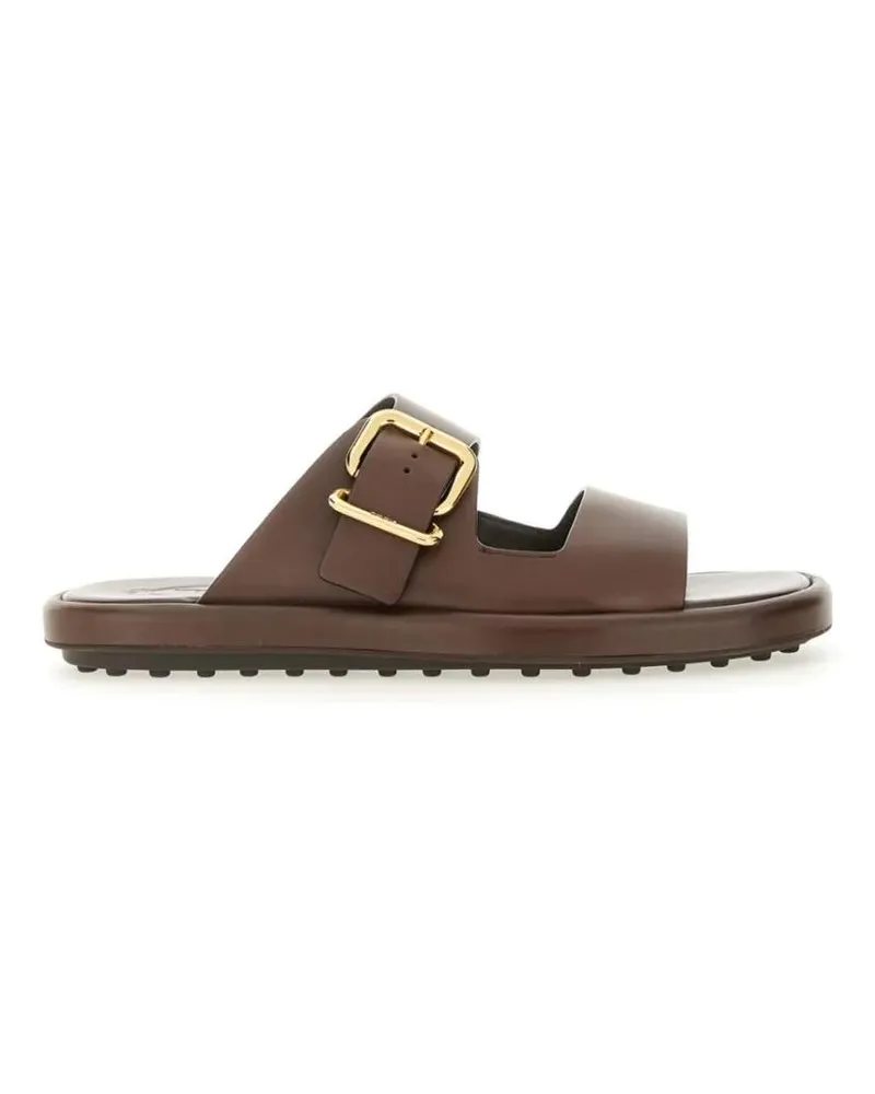 TOD'S Brown Leather Sandal braun Braun
