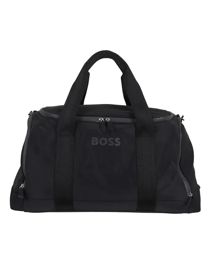 HUGO BOSS Koffer Waterproof Black Holdall With Adjustable Shoulder schwarz Schwarz