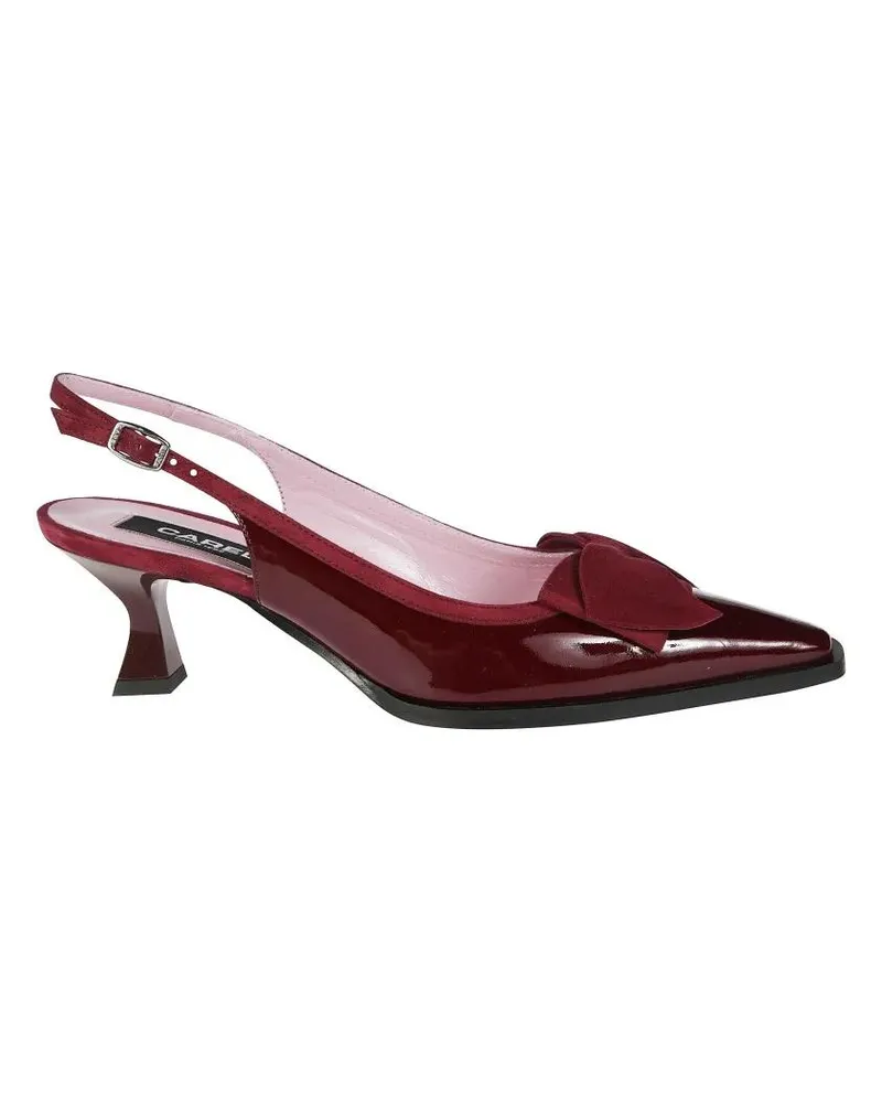 Carel Hohe Schuhe Pointed Toe Slingback Shoes With Bow Detail rot Rot