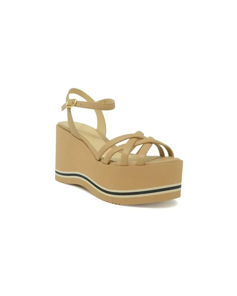 Paloma Barceló Sandalen 24-1022 Beige Leather Lioba Wedge Sandals beige Beige