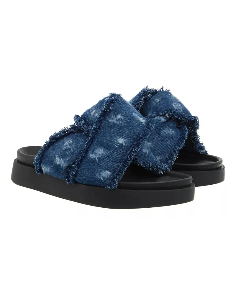 INUIKII Slipper & Pantoletten Soft Crossed Jeans blau Blau