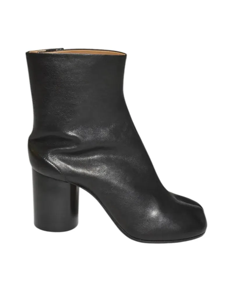 Maison Margiela Stiefel Black Leather Tabi Ankle Boots schwarz Schwarz