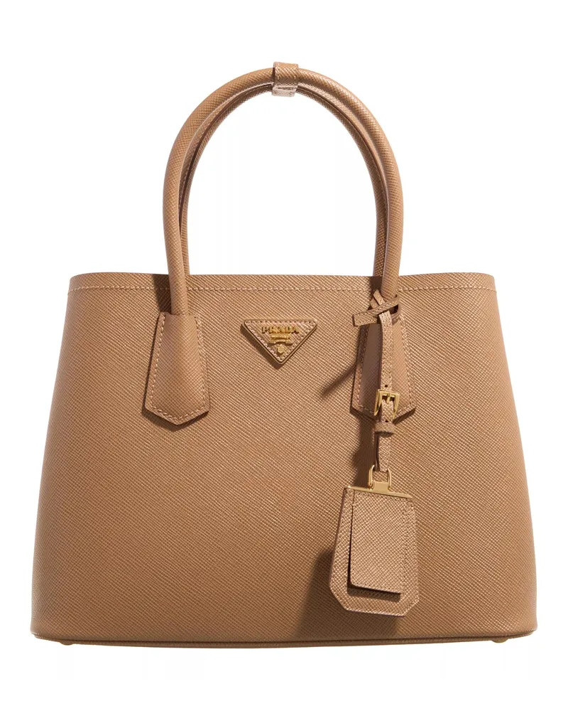 Prada Tote Small Double Saffiano Cuir Braun