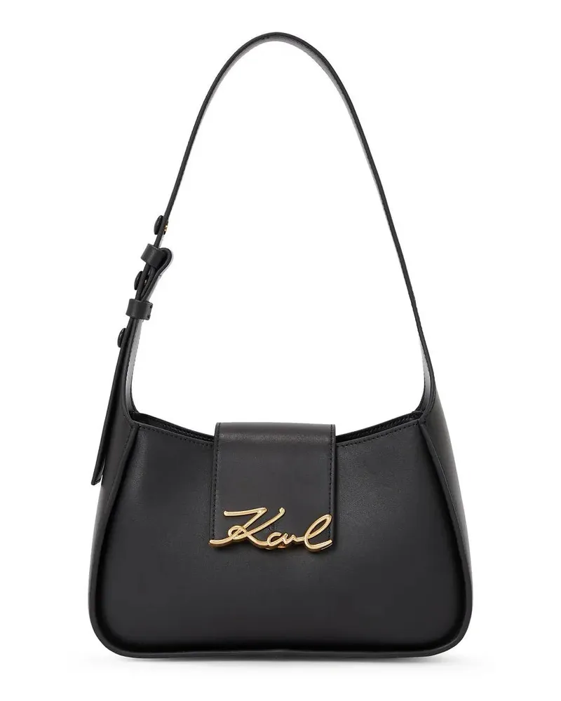 Karl Lagerfeld Hobo Bags K/SIGNATURE KLEINE SCHULTERTASCHE schwarz Schwarz