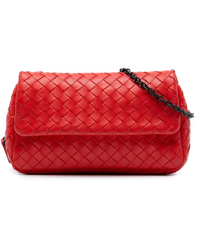 Bottega Veneta Hobo Bags Mini Nappa Intrecciato Expandable Chain Crossbody rot Rot