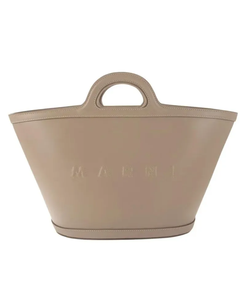 Marni Shopper & Totes Tropicalia S - Leather Handbag beige Beige