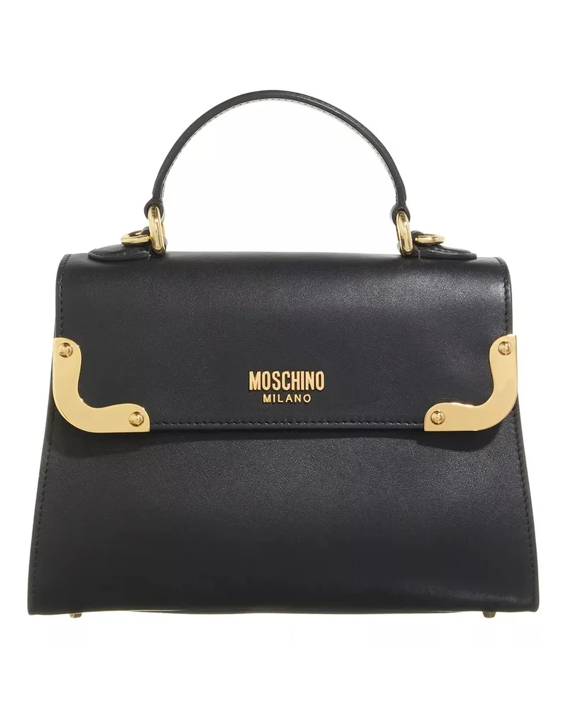 Moschino Crossbody Bags Metal Corner Shoulder Bag Schwarz