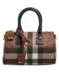 Burberry Bowling Bag Bowling Mini Coated Canvas Handbag Braun