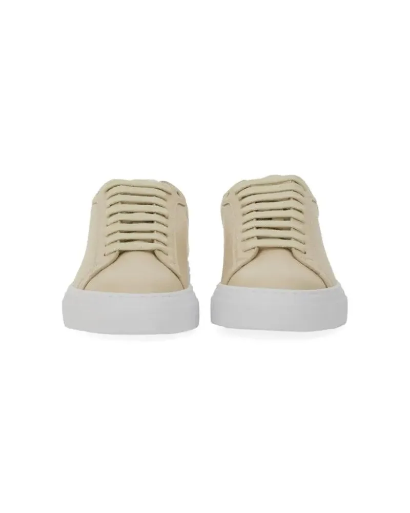 スニーカー Fabiana Filippi White Leather Sneakers With Classic Lace-Up Fabiana Filippi White Leather Sneakers With Classic Lace-Up