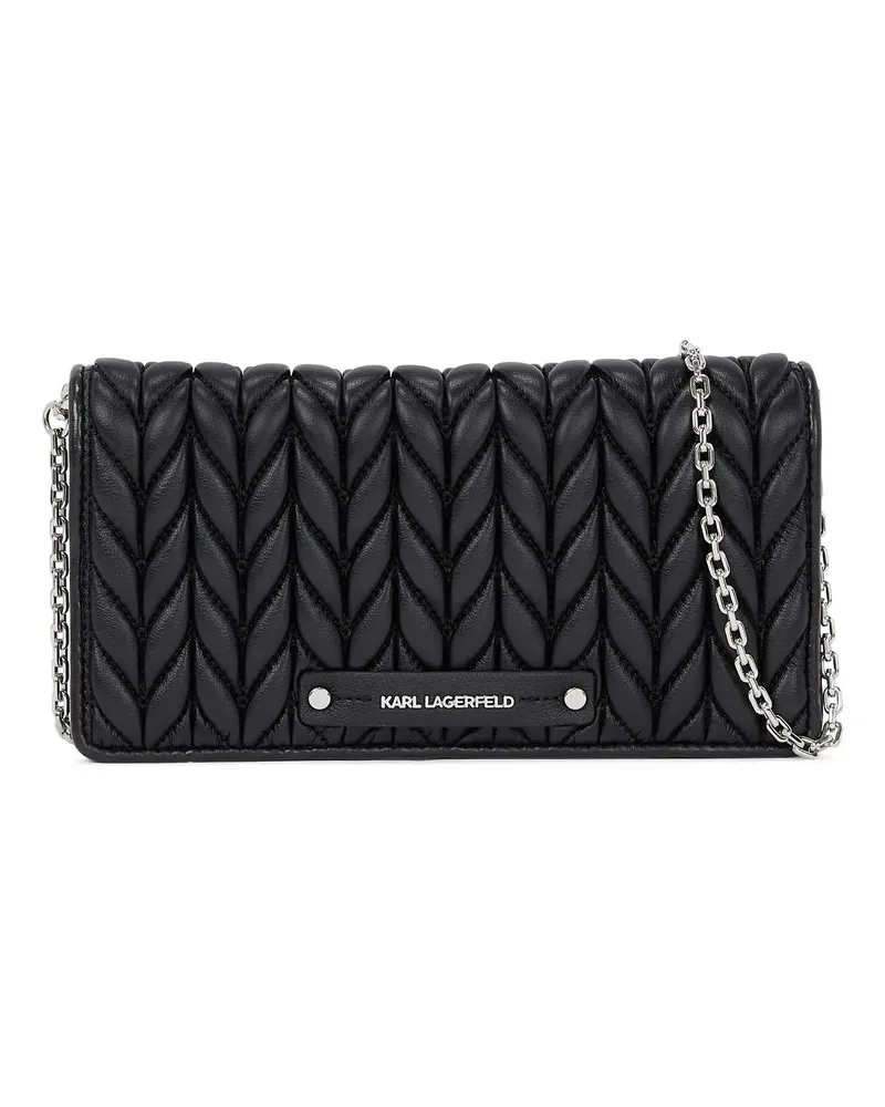 Karl Lagerfeld Portemonnaie K/WEAVE CROSSBODY-GELDBÖRSE schwarz Schwarz