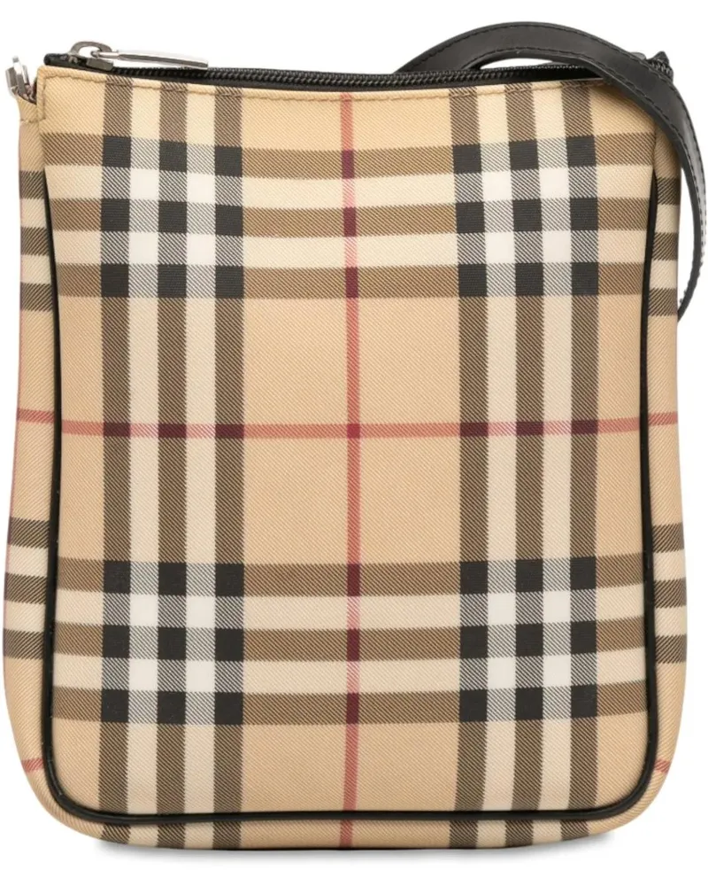 Burberry Hobo Bags House Check Coated Canvas Crossbody braun Braun
