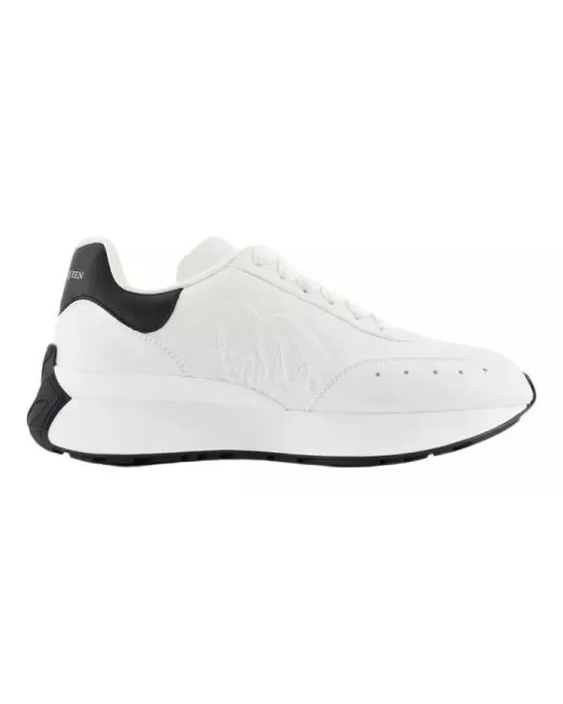 Alexander McQueen Sneakers Sprint Runner Sneakers  - Leather - White/Black Weiß