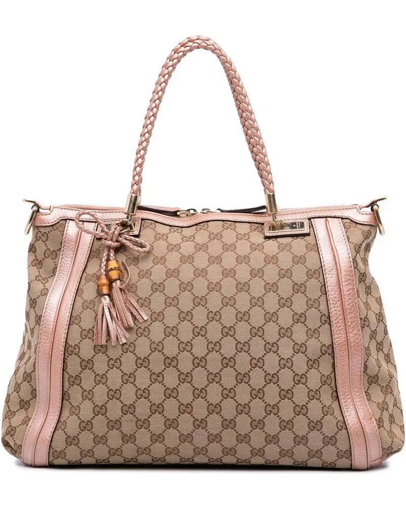 Gucci Hobo Bags Large GG Canvas Bella Satchel braun Braun