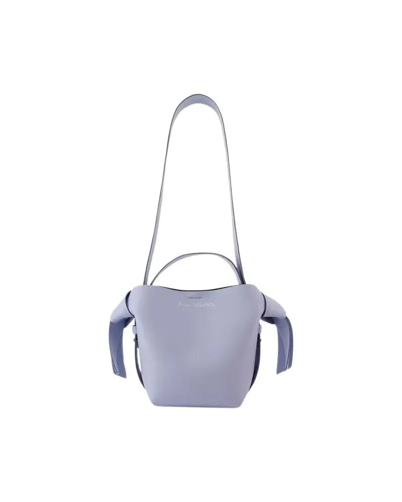 Acne Studios Shopper Musubi Mini R Shoulder Bag - Leather - Blue Blau