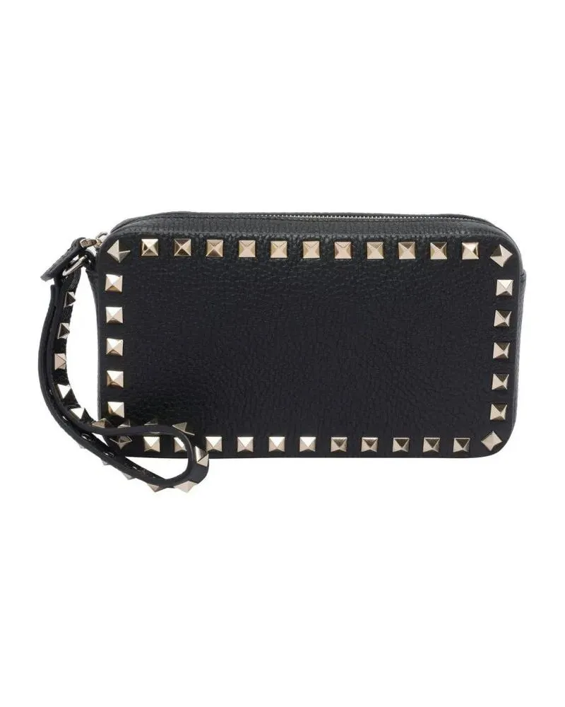 Valentino Garavani Hobo Bags Sleek Black Bag With Minimalist Design schwarz Schwarz