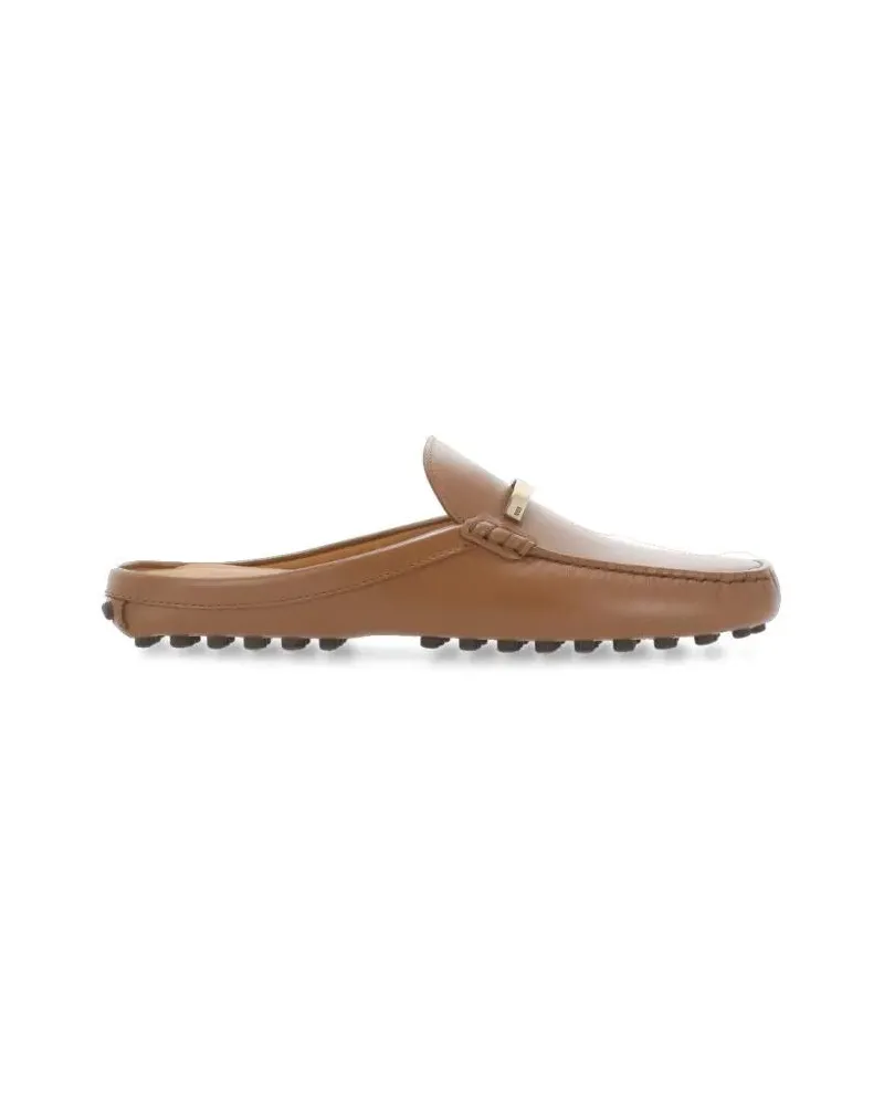 TOD'S Sandalen Brown Leather Sabot braun Braun