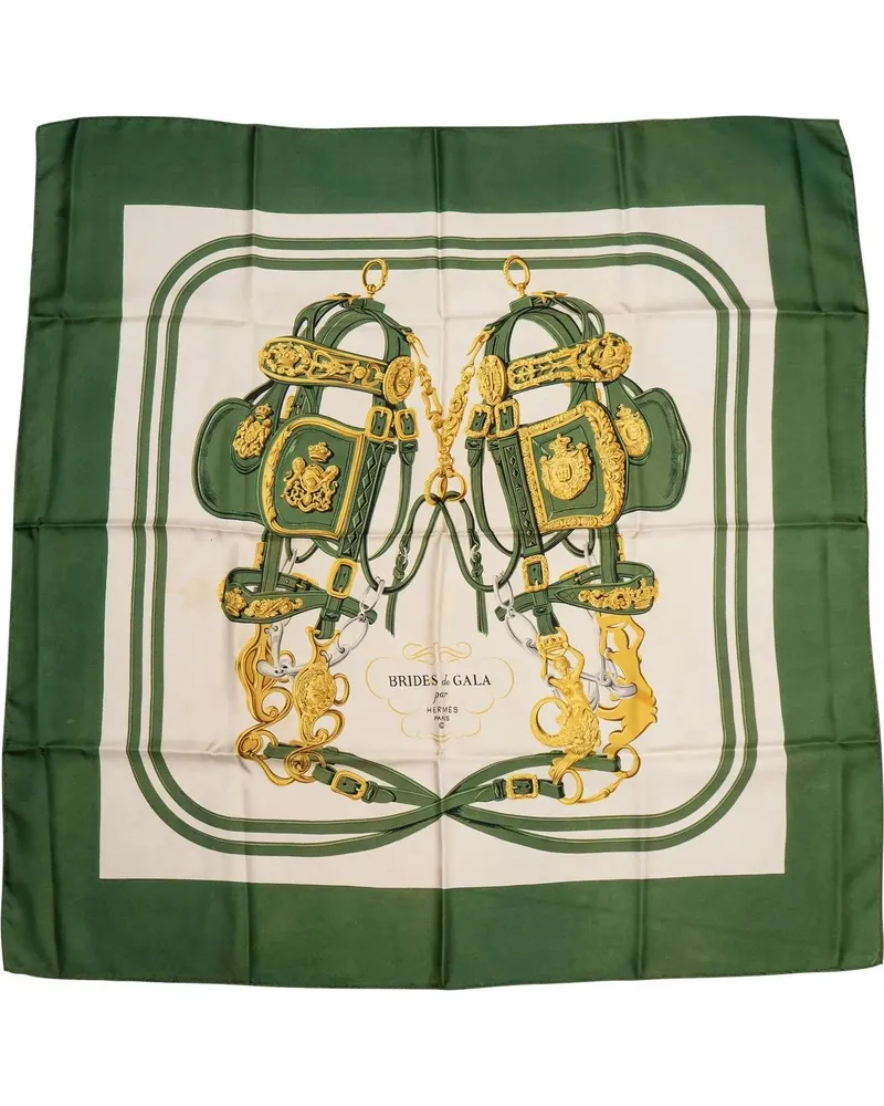 Hermès Tücher & Schals Hermes Classic Brides de Gala Silk Carre 90 Scarf grün Grün