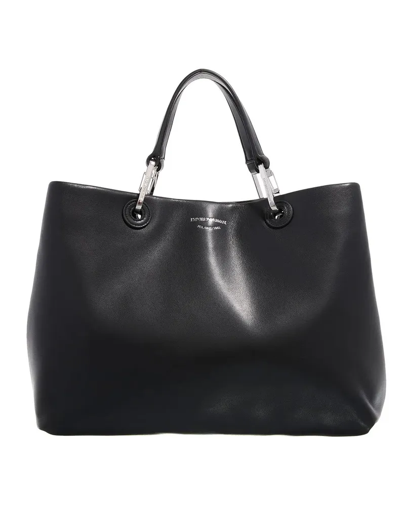 Emporio Armani Shopper Shopping M Similnappa Goffrata - Shopping M Quilte schwarz Schwarz