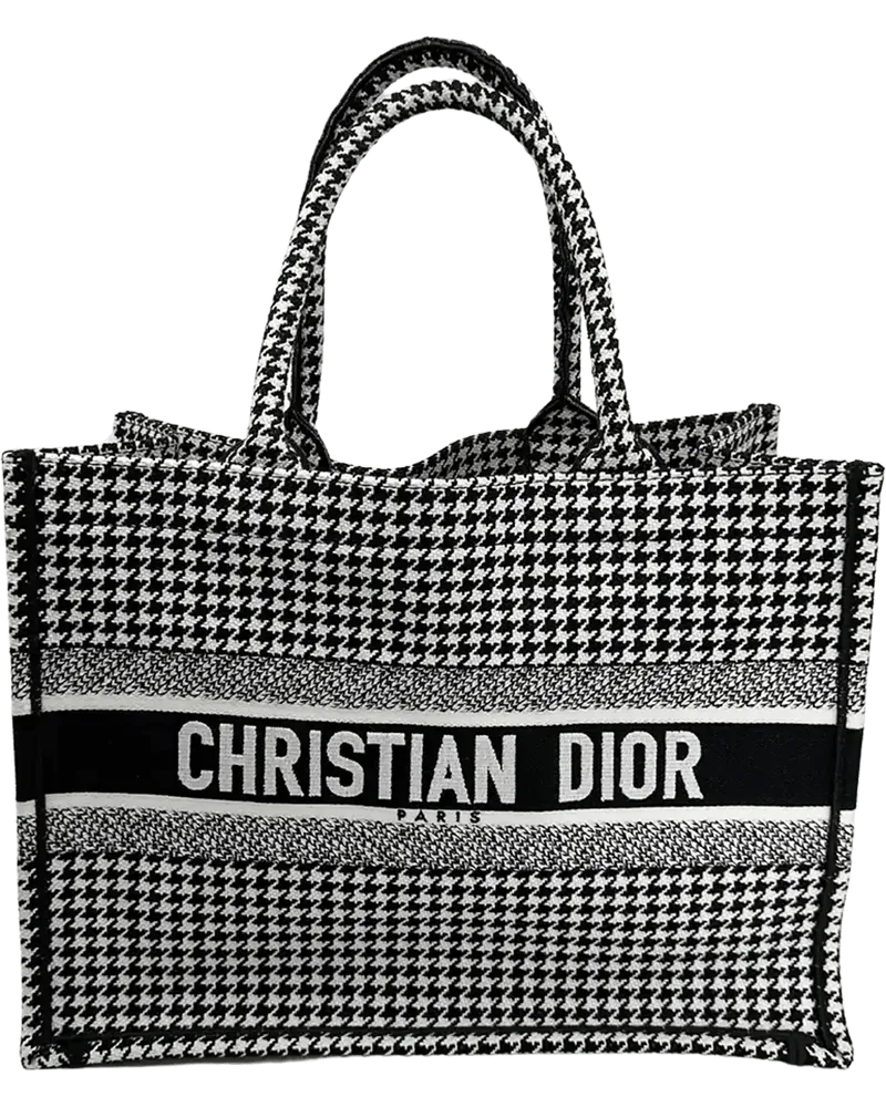 Dior Shopper Dior Booktote medium houndstooth black white/ very schwarz Schwarz