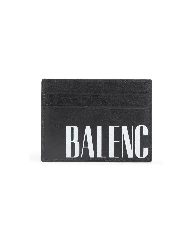 Balenciaga Portemonnaies Compact Leather Wallet schwarz Schwarz