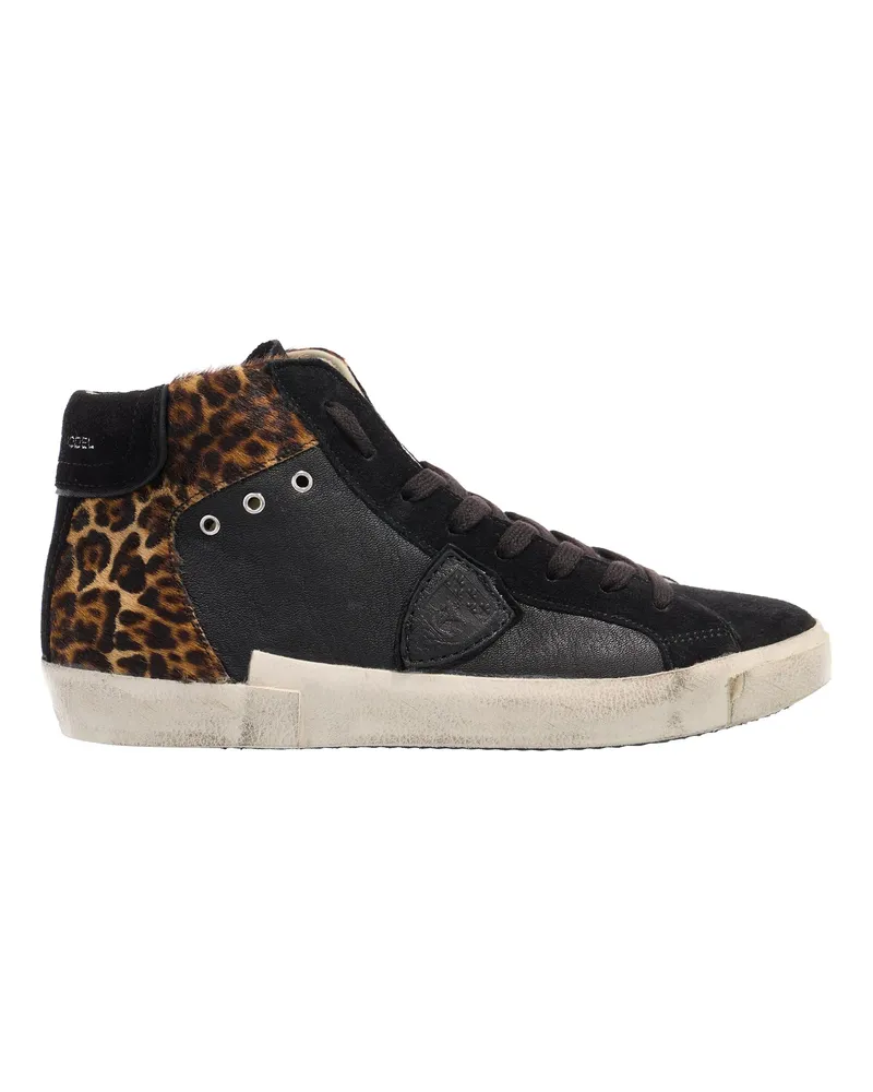 Philippe Model High-Top Sneaker Prsx High Woman leopardenmuster 