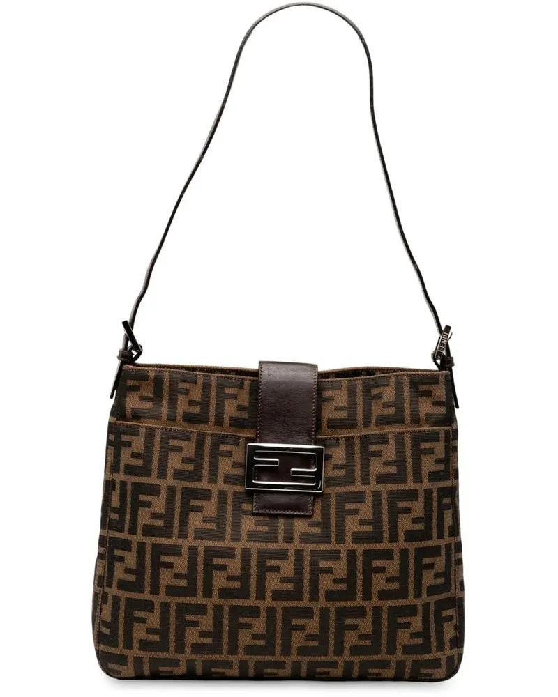 Fendi Hobo Bags Zucca Canvas Shoulder Bag braun Braun