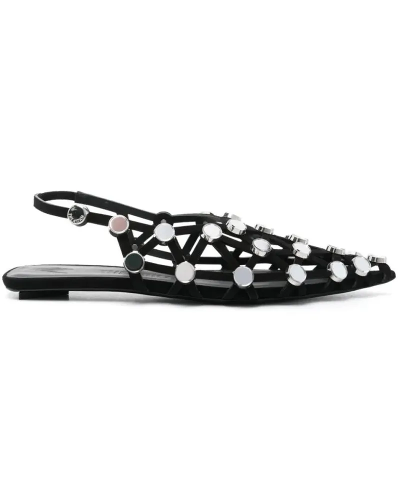 ATTICO Sandalen Cut-Out Stud Embellished Slingback Sandals schwarz Schwarz