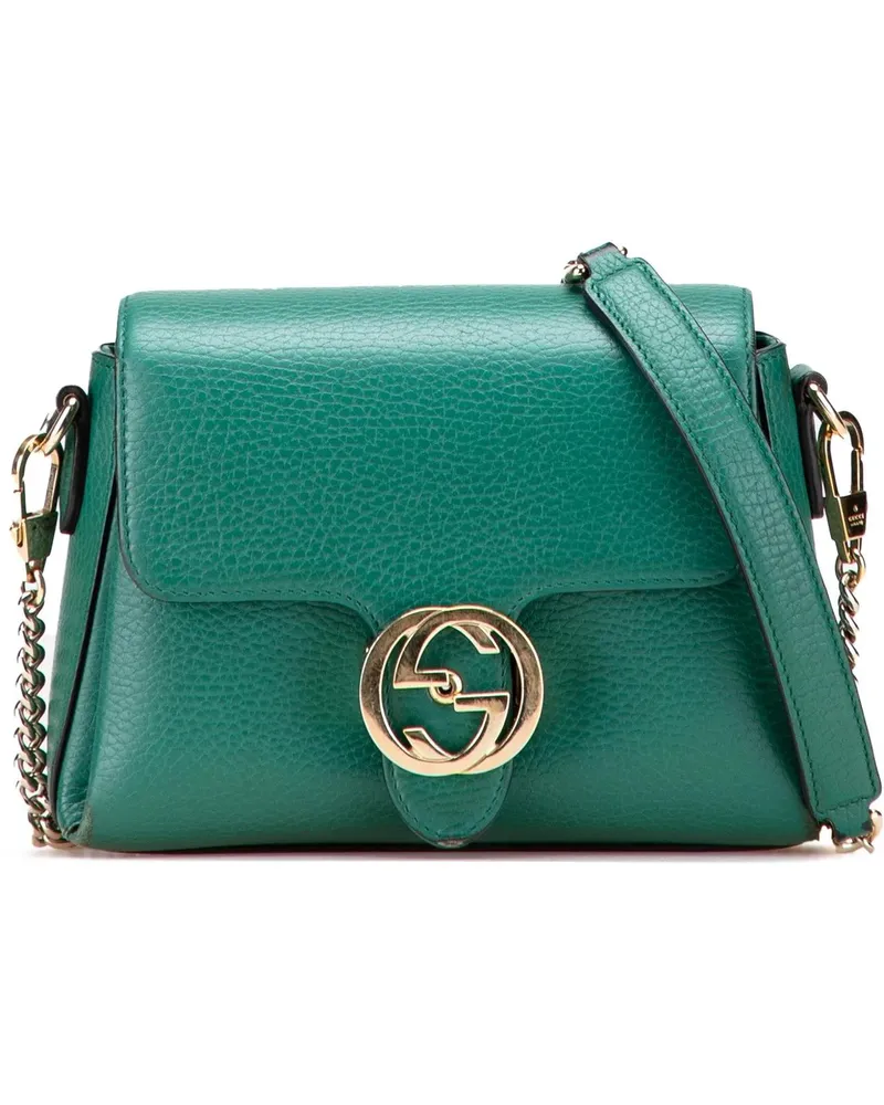Gucci Hobo Bags Small Dollar Calfskin Interlocking G Crossbody grün Grün