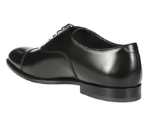 Loafer Black Leather Oxford Shoes schwarz