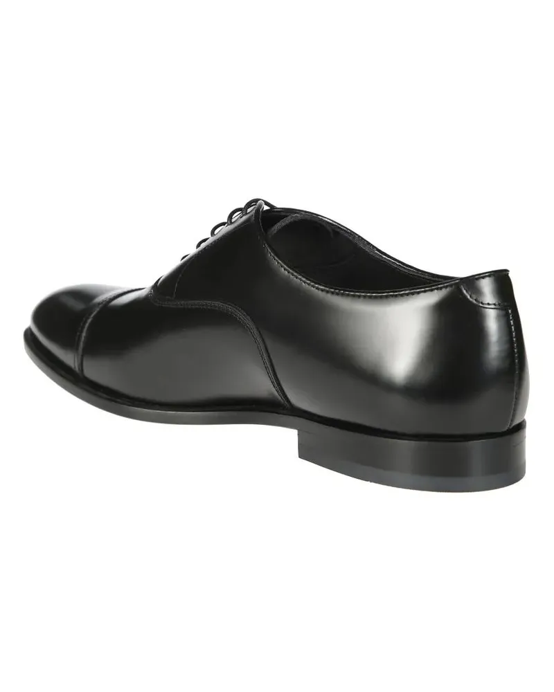 Doucal´s Loafer Black Leather Oxford Shoes schwarz Schwarz