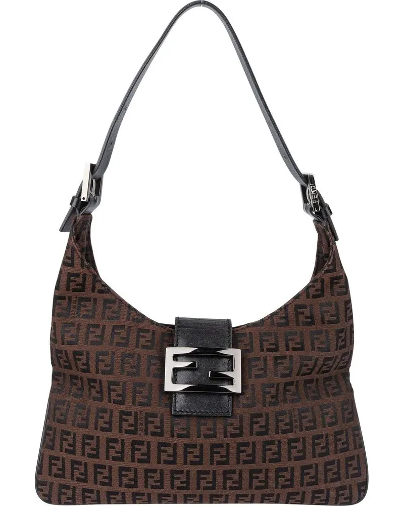 Fendi Crossbody Bags  FF Monogram Baguette Buckle Shoulder Bag neu braun Braun