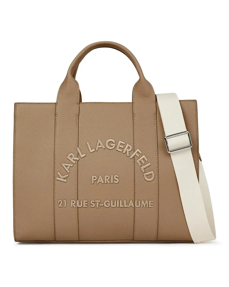 Karl Lagerfeld Shopper Rue St-Guillaume Mittelgroße Tote Bag braun Braun