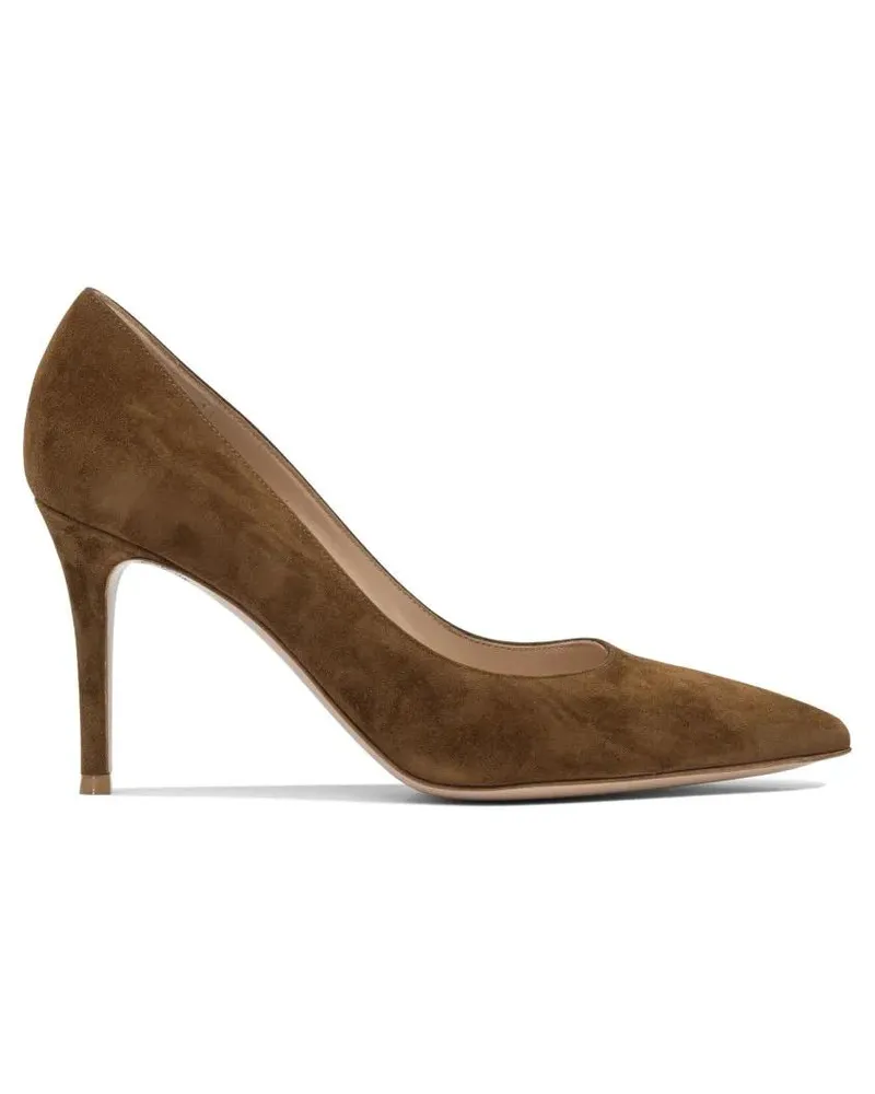 Gianvito Rossi Hohe Schuhe Brown Suede Heeled Shoes braun Braun