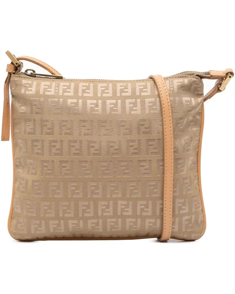 Fendi Hobo Bags Zucchino Canvas Crossbody braun Braun