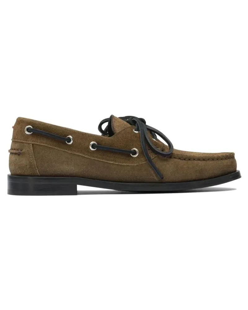 aeyde Classic Moccasin Loafers With Suede Leather braun Braun