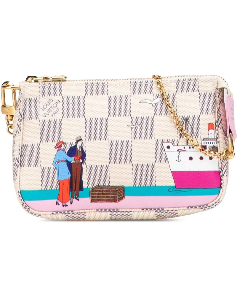 Louis Vuitton Crossbody Bags Damier Azur Illustre Transatlantic Mini Pochette A weiß Weiß