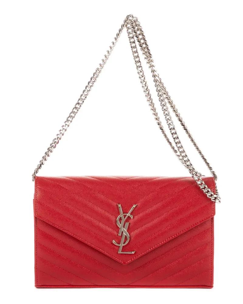 Saint Laurent Crossbody Bags Wallet on Chain rot Rot