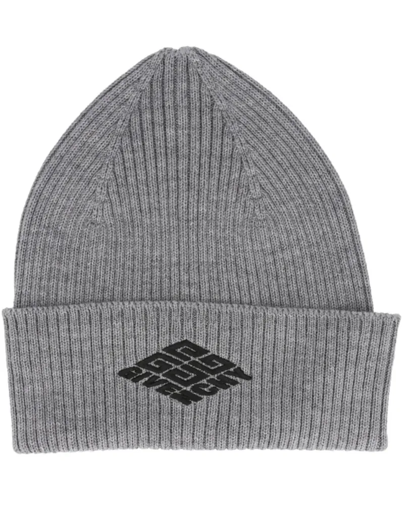 Givenchy Caps & Mützen 4g Logo Wool Beanie grau Grau