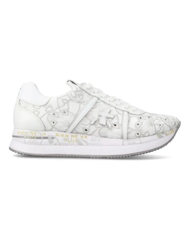 Premiata Low-Top Sneaker White Lasered Leather Conny Sneakers weiß Weiß