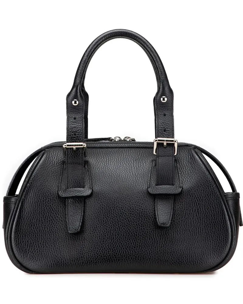 Burberry Crossbody Bags Leather Boston Bag schwarz Schwarz