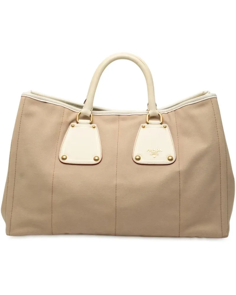Prada Shopper Canvas Canapa Tote braun Braun