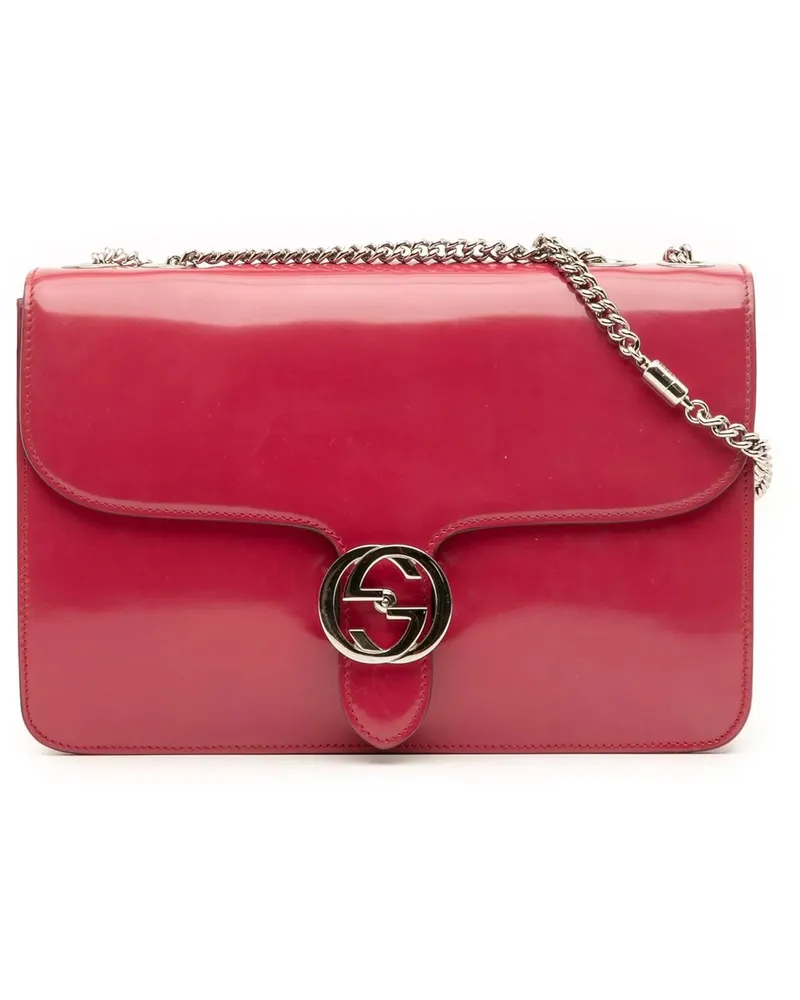 Gucci Hobo Bags Medium Patent Dollar Interlocking G Crossbody rot Rot