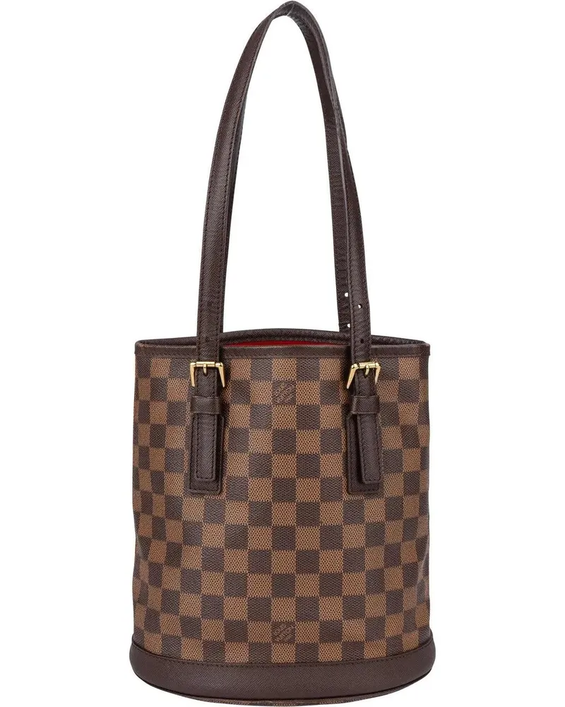 Louis Vuitton Crossbody Bags  Damier Ebene Monogram Bucket PM Hand braun Braun