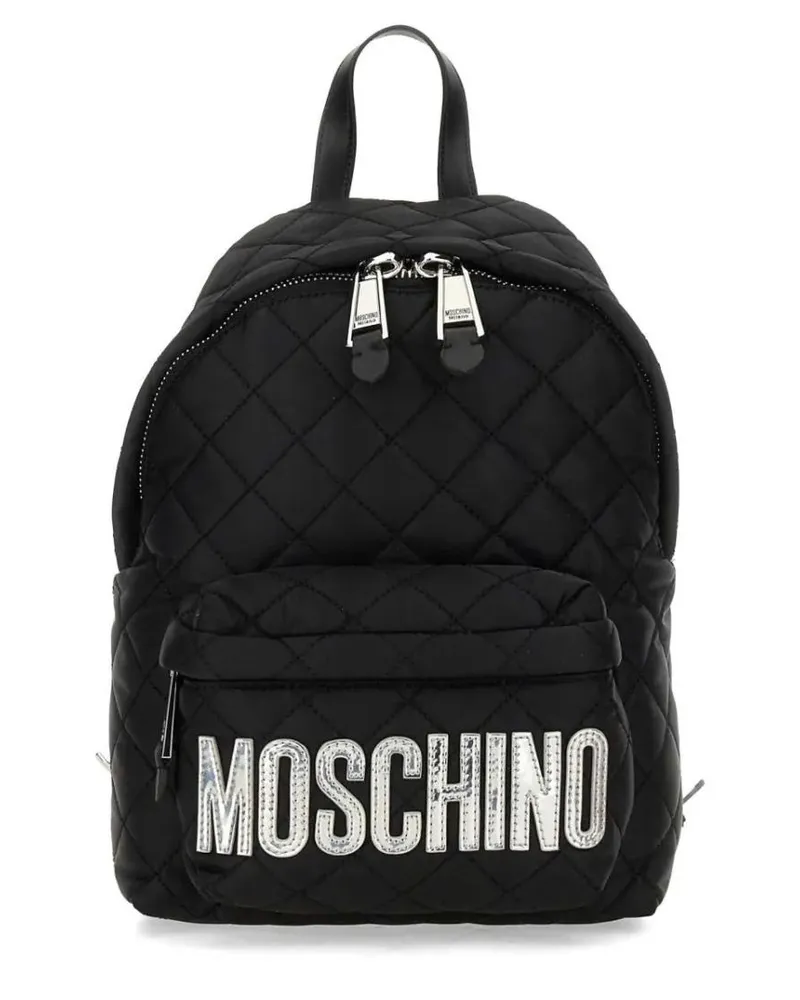 Moschino Rucksäcke Quilted Nylon Backpack schwarz Schwarz