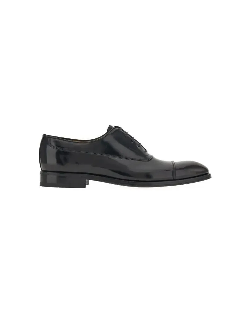 Ferragamo Boots & Stiefeletten Black Lace-Up Oxford Shoes Schwarz