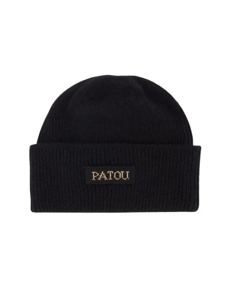 Patou Caps & Mützen Beanie - Wool - Black schwarz Schwarz