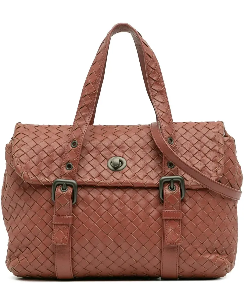 Bottega Veneta Hobo Bags Nappa Intrecciato Flap Satchel rot Rot