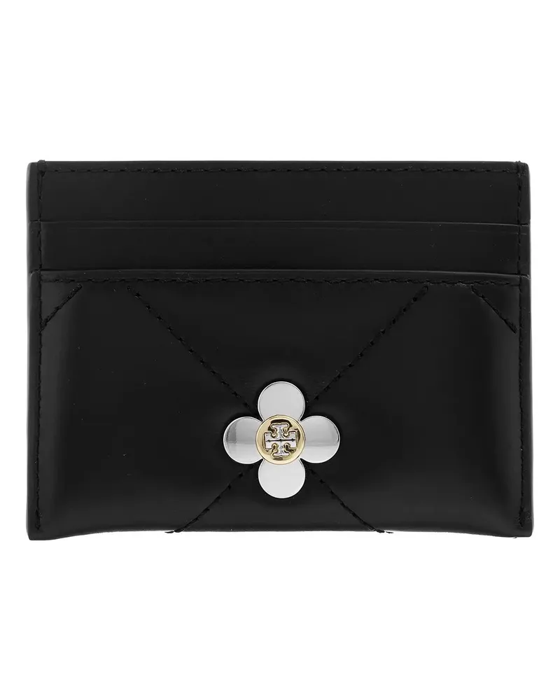 Tory Burch Portemonnaie Kira Clover Diamond Quilt Card Case schwarz Schwarz